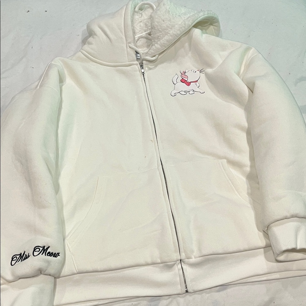 Disney White Hoodie Jacket with Graphic